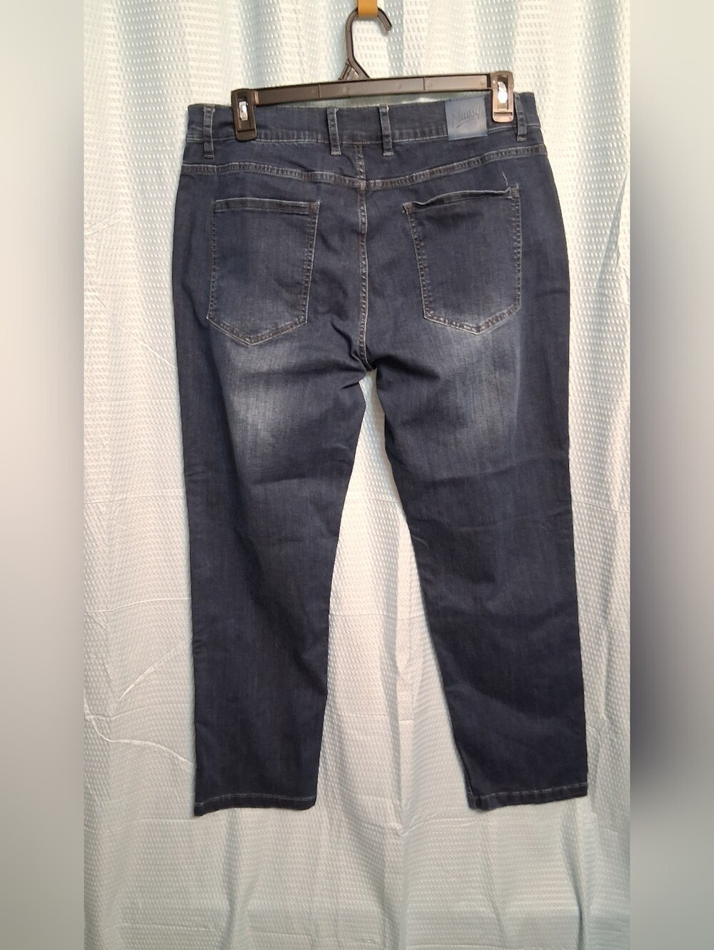 Mugsy Fultons Casual Indigo Jeans with Branded Patch - Picture 3 of 7